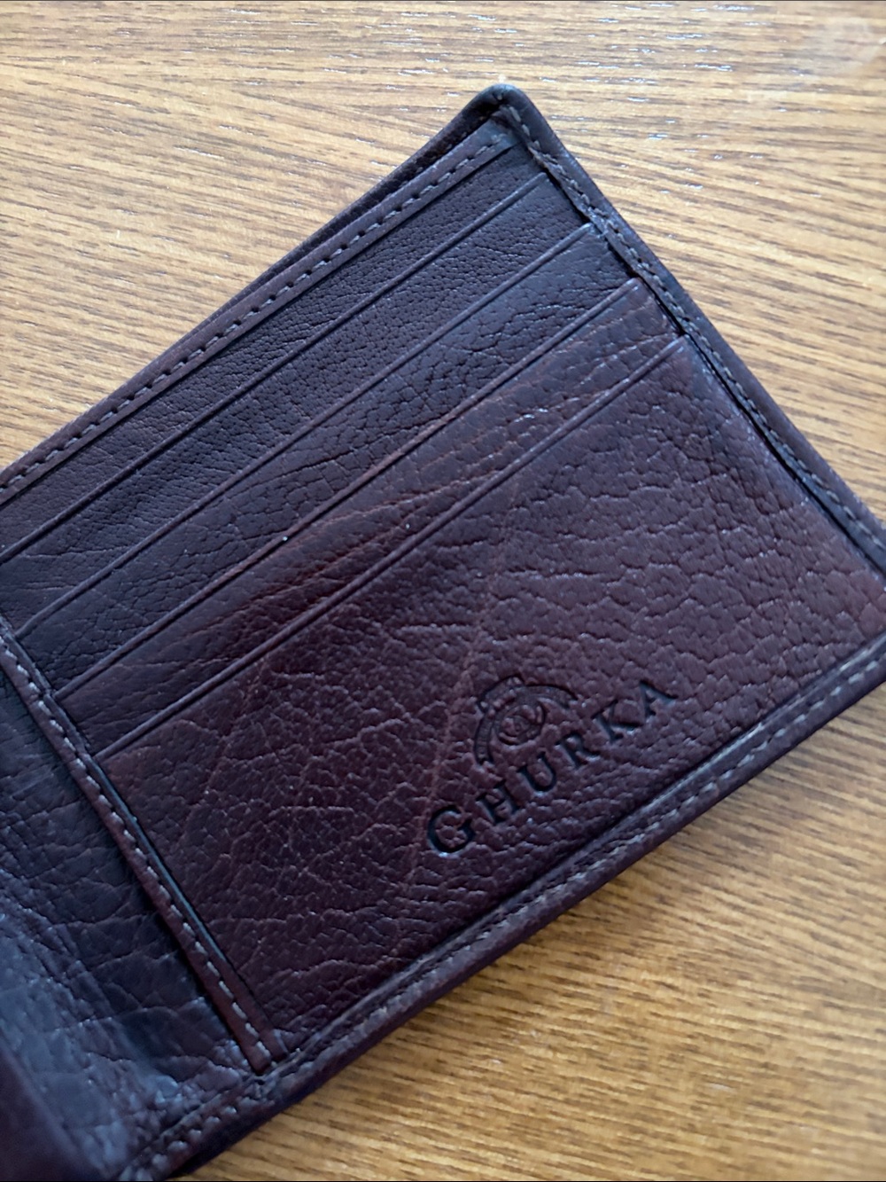 Ghurka Marley Hodgson Original Mens Wallet Bifold Chestnut Leather Vintage - Picture 2 of 15